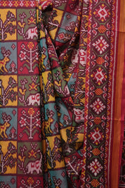 Maroon-Yellow Rajkot Patola Silk Saree - SRMYRPSS541