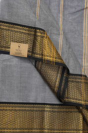 Ash Grey Kanchi Cotton Saree - SRAGKCS972