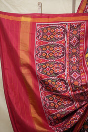Maroon-Yellow Rajkot Patola Silk Saree - SRMYRPSS541