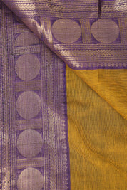 Mustard Yellow Kanchi Cotton Saree - SRMYKCS975