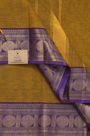 Mustard Yellow Kanchi Cotton Saree - SRMYKCS975