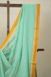 Mint Green Bengal Mul Cotton Saree - SRMGBMCS07