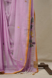 Lavender Pink Bengal Mul Cotton Saree - SRLPBMCS08