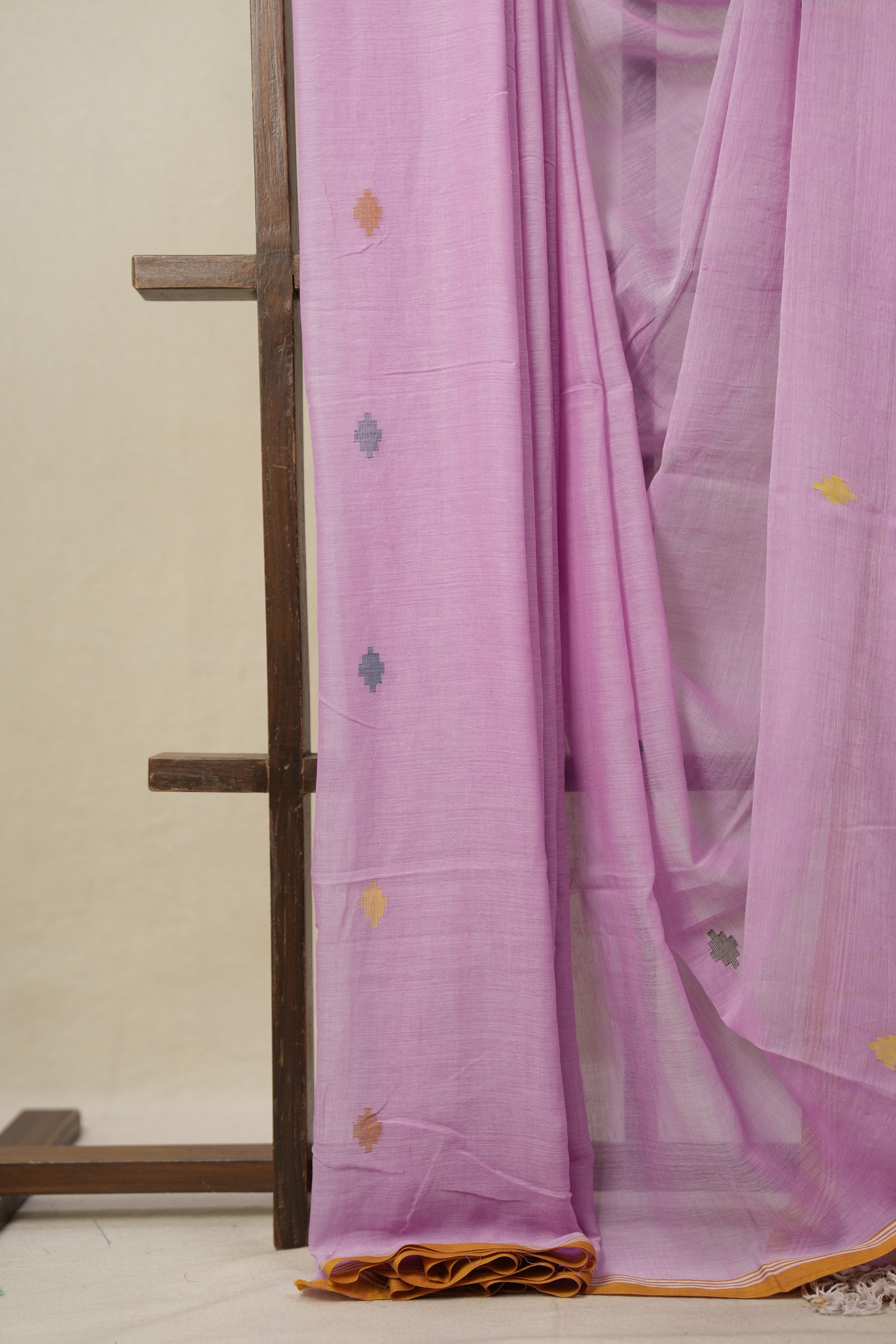 Lavender Pink Bengal Mul Cotton Saree - SRLPBMCS08
