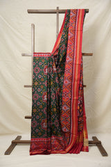 Black Green Patan Patola Silk Saree - SRBGPPSS539