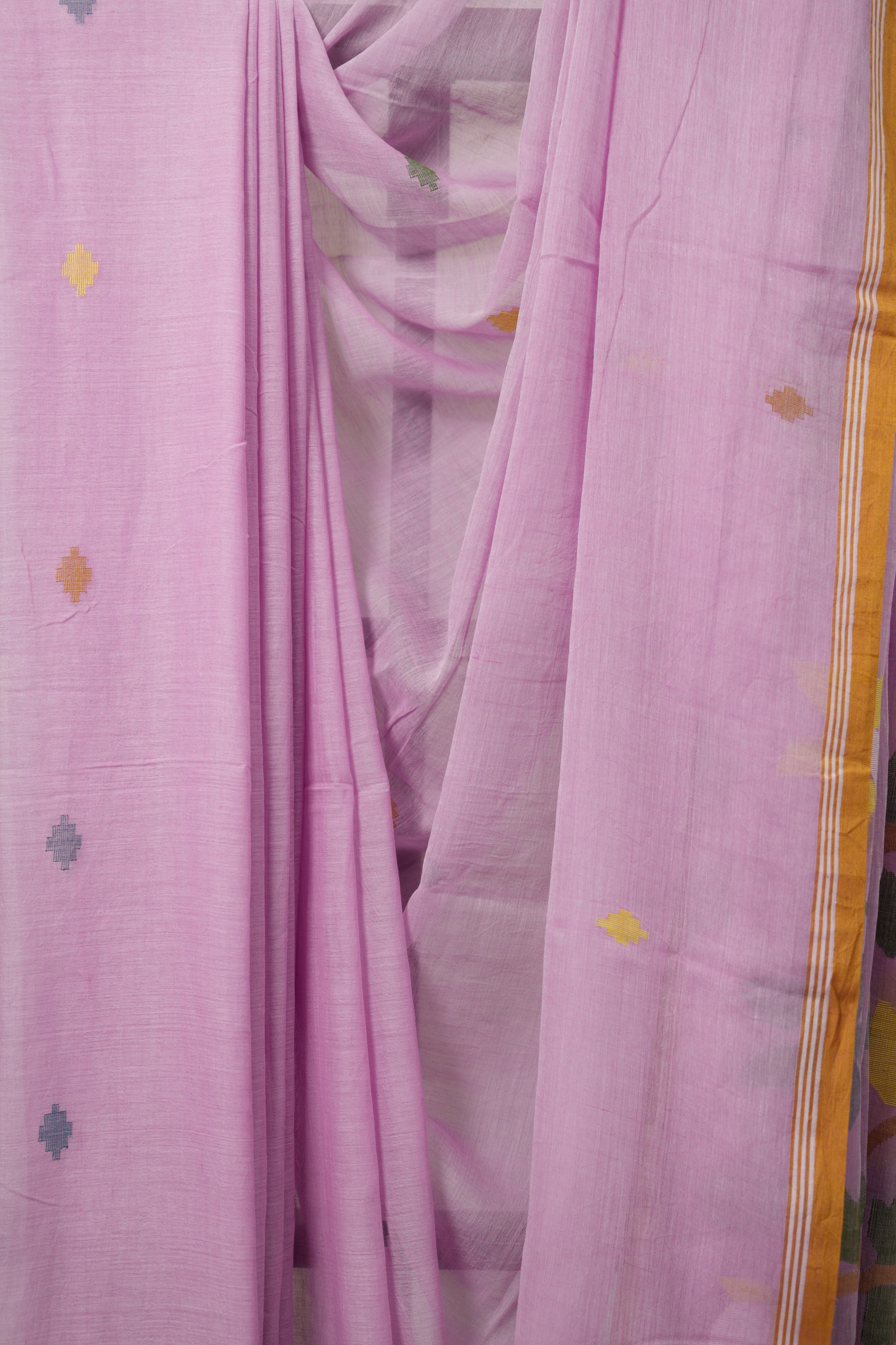 Lavender Pink Bengal Mul Cotton Saree - SRLPBMCS08