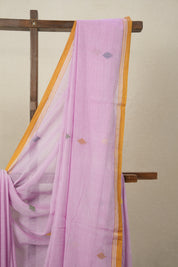 Lavender Pink Bengal Mul Cotton Saree - SRLPBMCS08