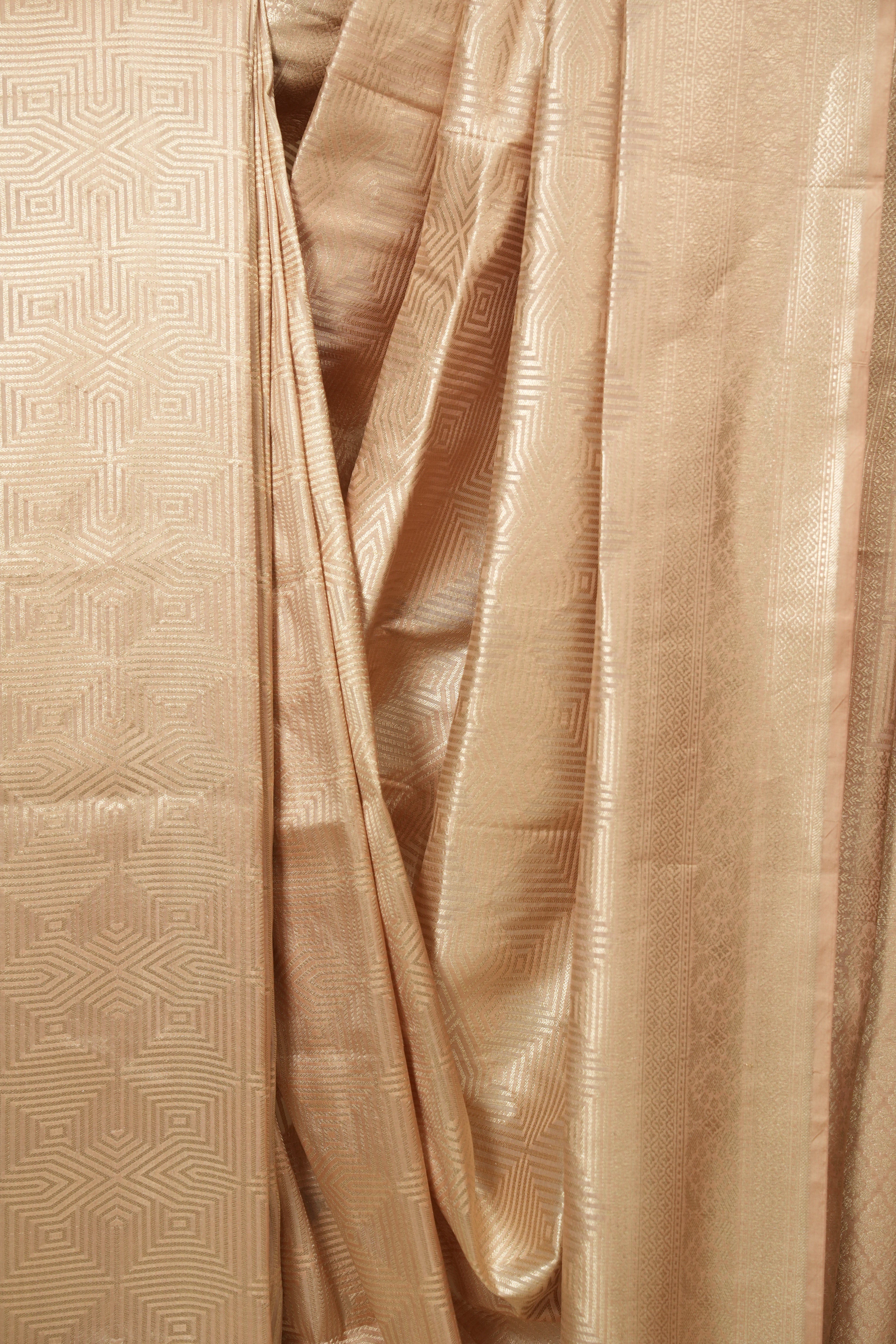 Cream Banarasi Silk Saree - SRCBSS932