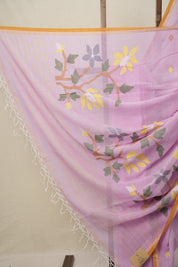 Lavender Pink Bengal Mul Cotton Saree - SRLPBMCS08