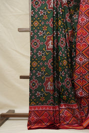 Black Green Patan Patola Silk Saree - SRBGPPSS539