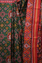 Black Green Patan Patola Silk Saree - SRBGPPSS539