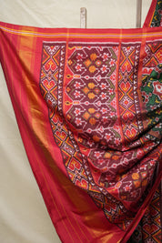 Black Green Patan Patola Silk Saree - SRBGPPSS539