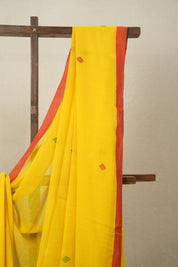Turmeric Yellow Bengal Mul Cotton Saree - SRTYBMCS09