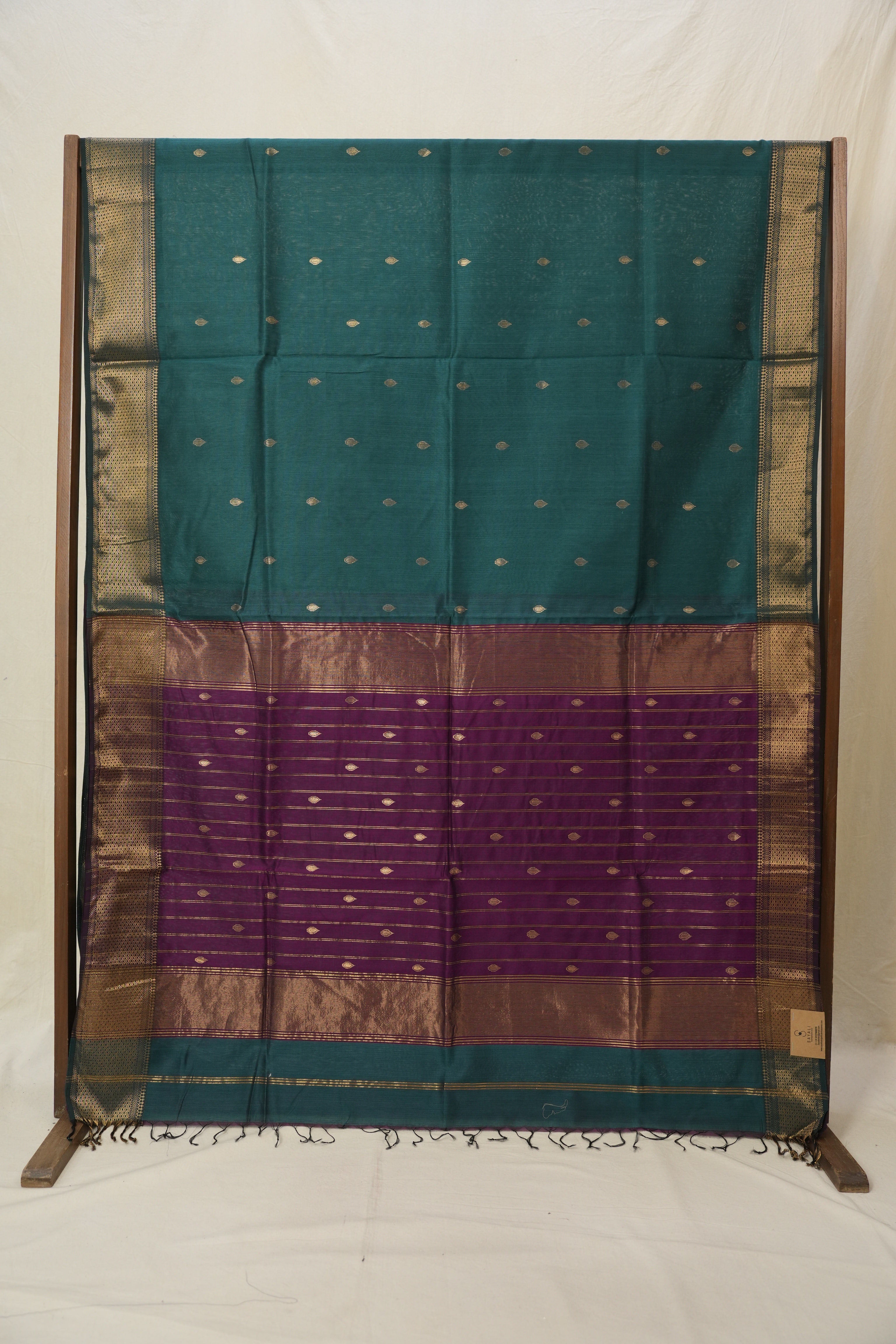 Peacock Green Maheshwari Saree - SRPGMS1031