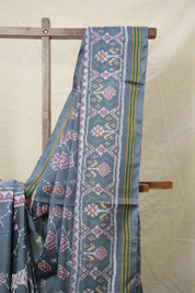 Metallic Grey  Rajkot Patola Silk Saree - SRMGRPSS538