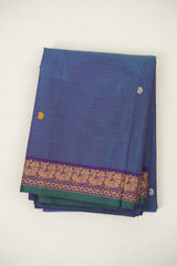 Dual Tone Blue kanchi Cotton Saree - SRDTBKCS1423
