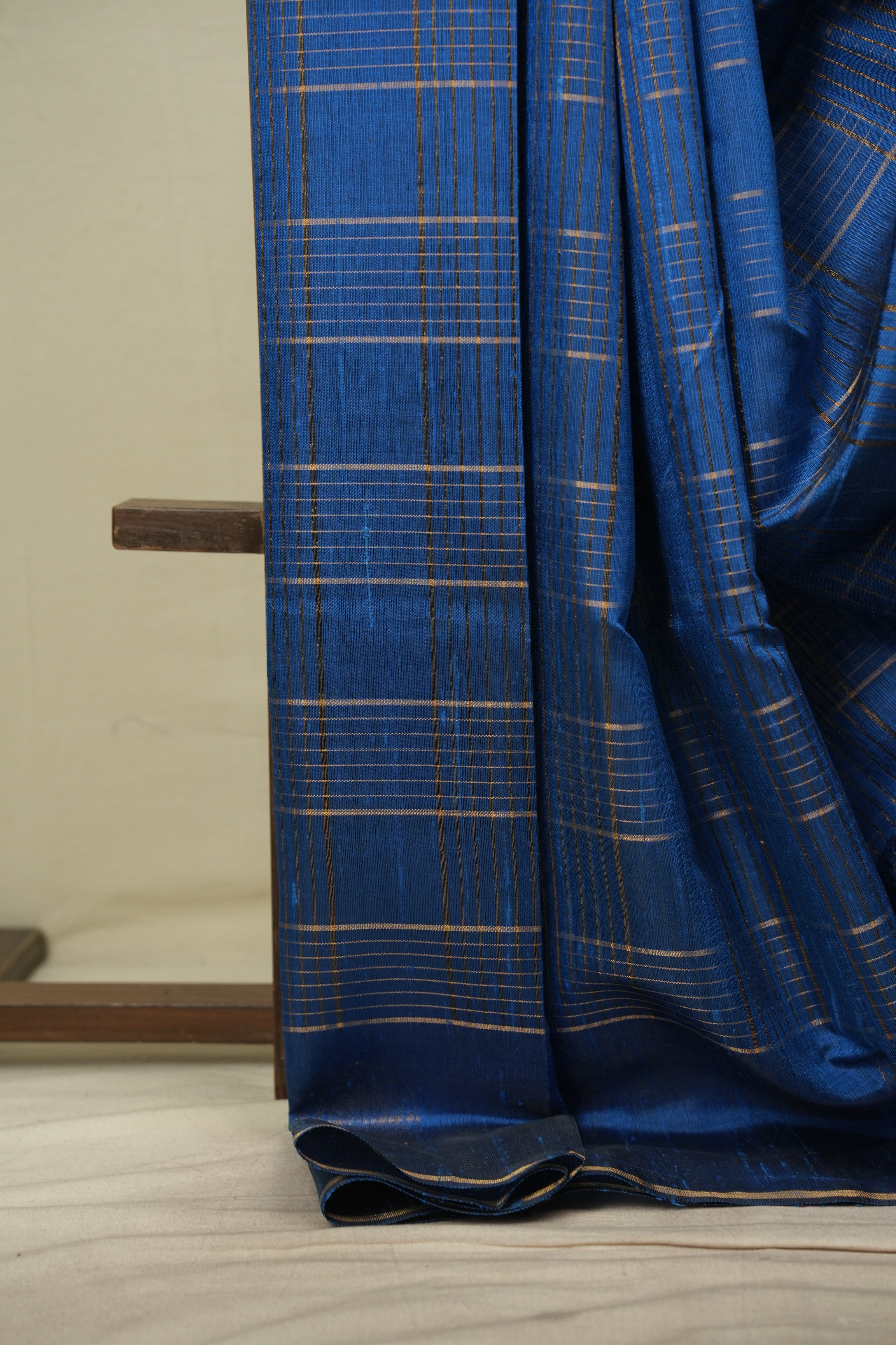 Blue Raw Silk Saree - SRBRSS1154