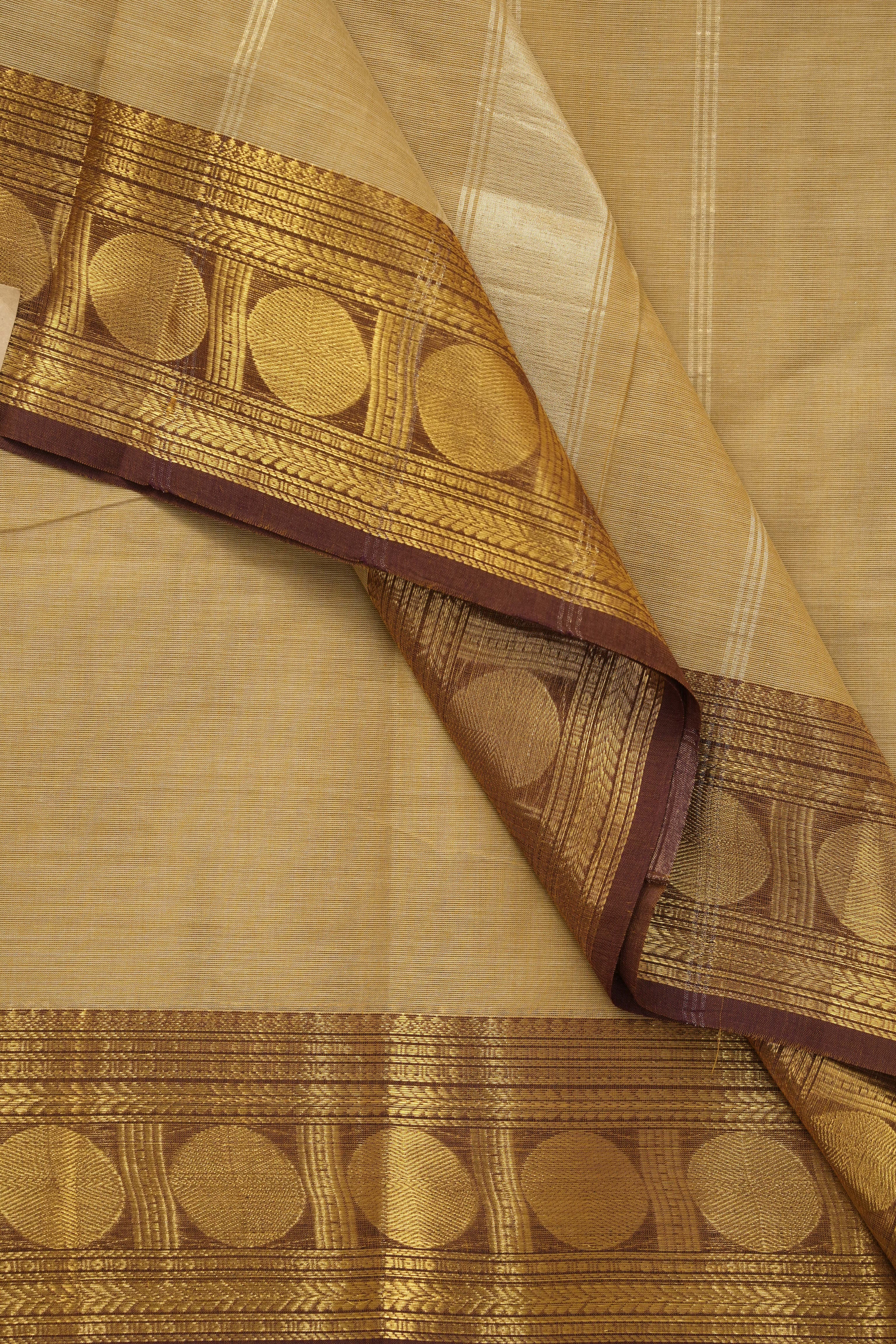 Beige Kanchi Cotton Saree - SRBKCS970