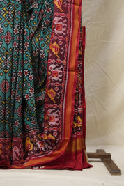 Green-Red Patan Patola Silk Saree - SRGRPPSS537