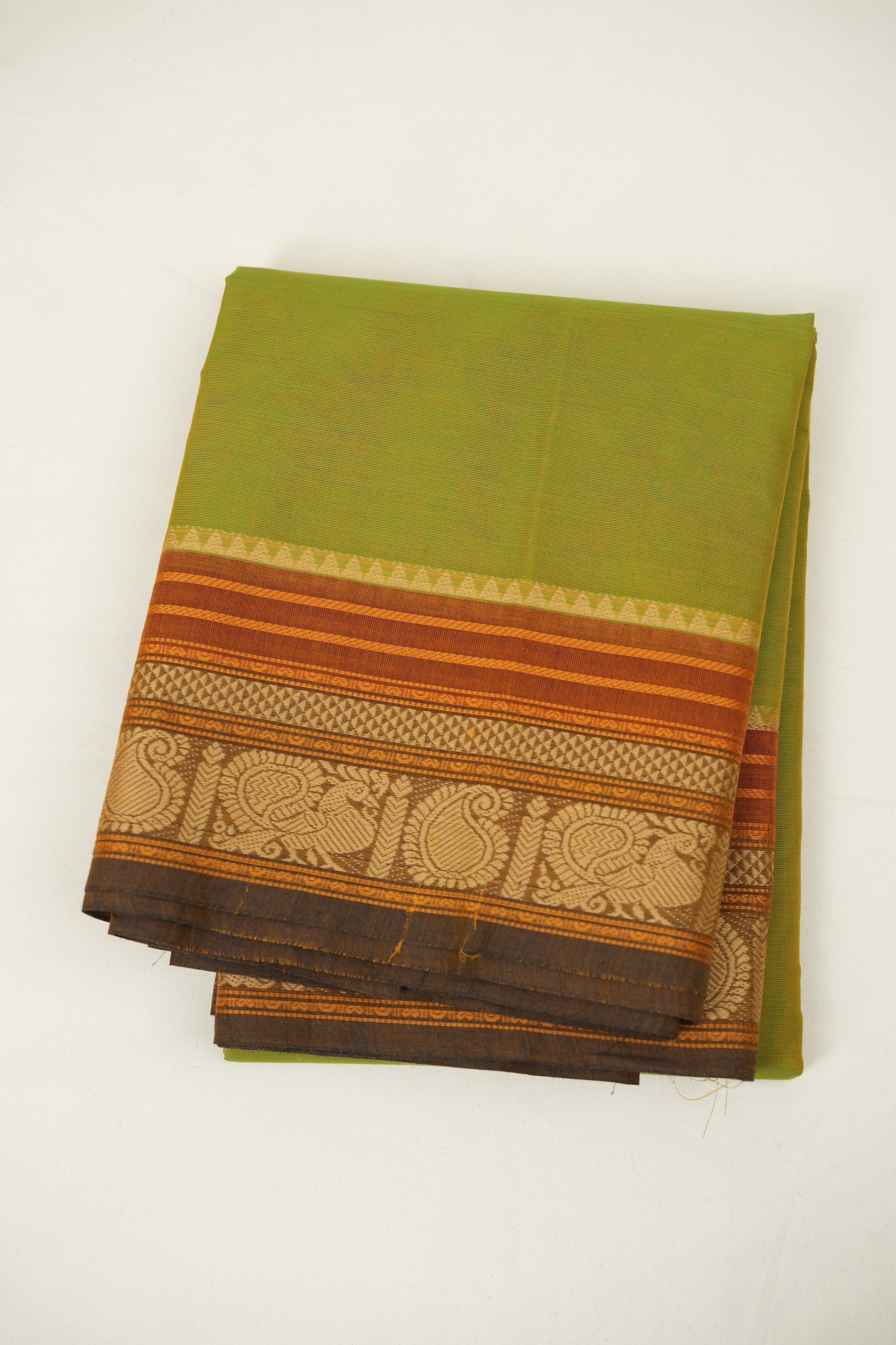 Green Kanchi Cotton Saree - SRGKCS1480