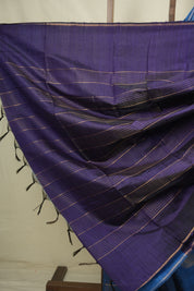 Blue Raw Silk Saree - SRBRSS1154