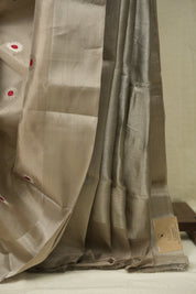 Sand Brown Chanderi Silk Saree - SRSBCSS533