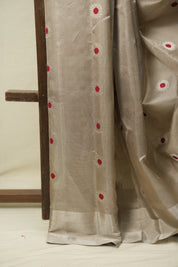 Sand Brown Chanderi Silk Saree - SRSBCSS533