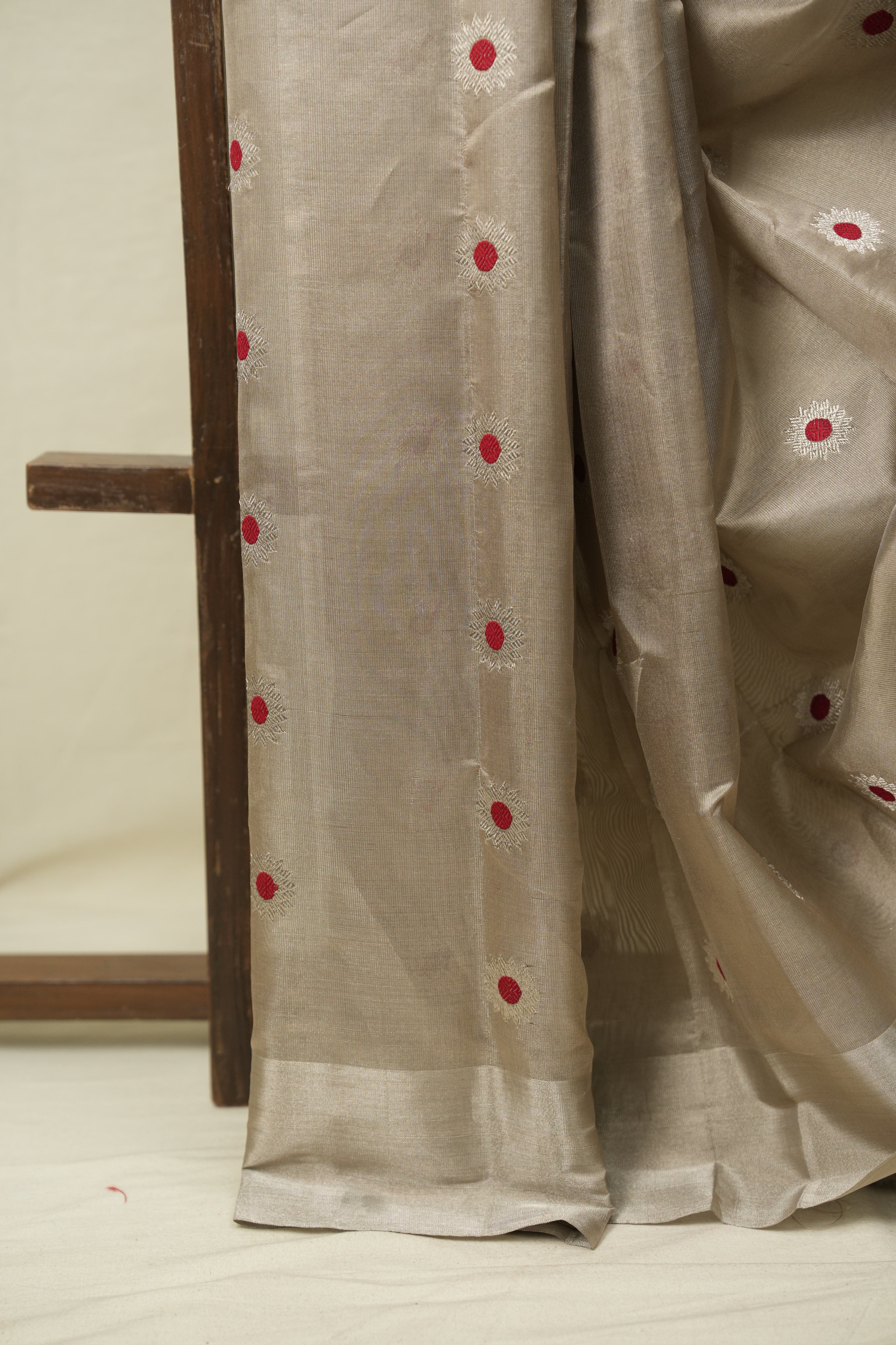 Sand Brown Chanderi Silk Saree - SRSBCSS533