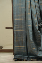 Powder Blue Raw Silk Saree - SRPBRSS1153