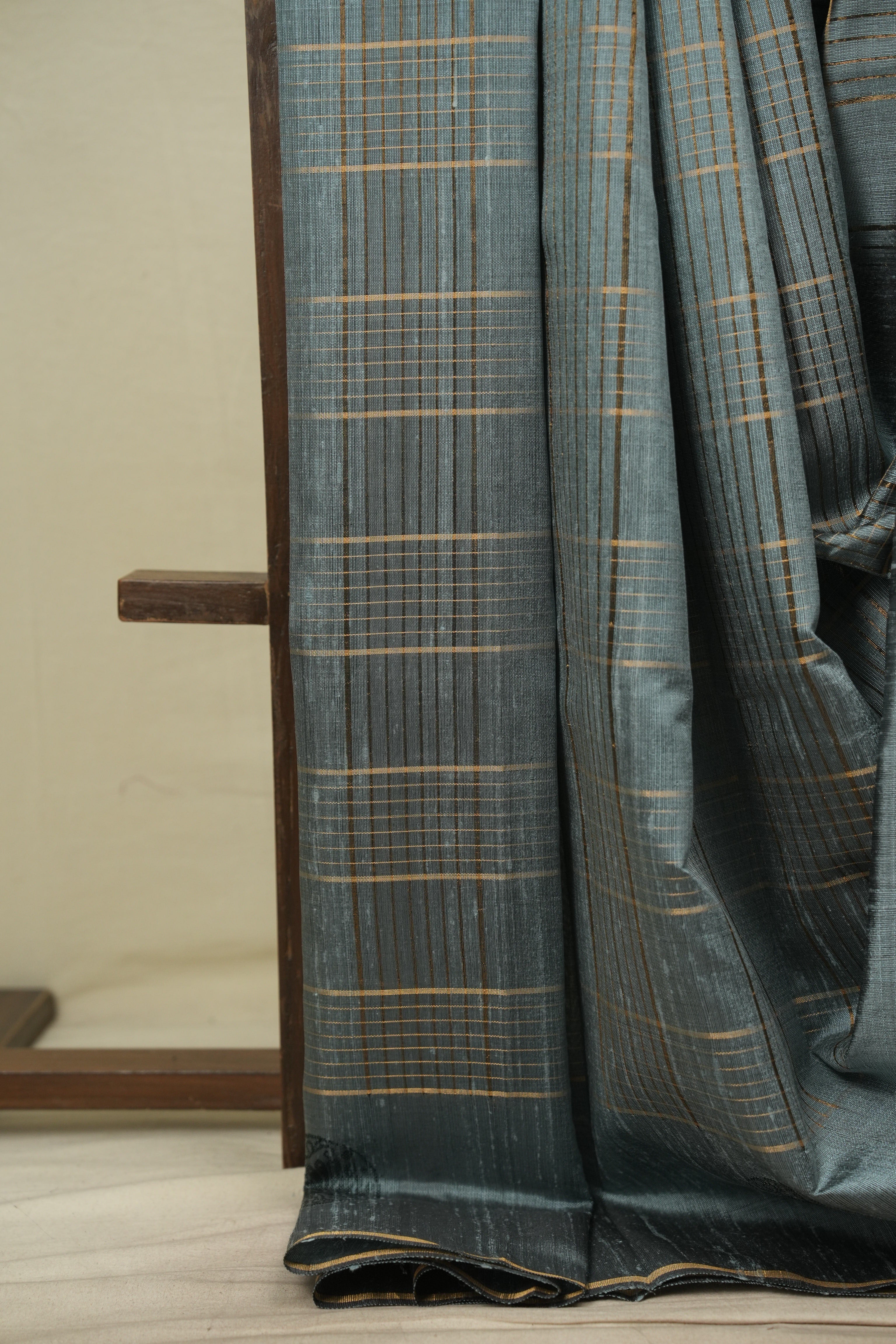 Powder Blue Raw Silk Saree - SRPBRSS1153