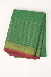 Green Kanchi Cotton Saree - SRGKCS1045