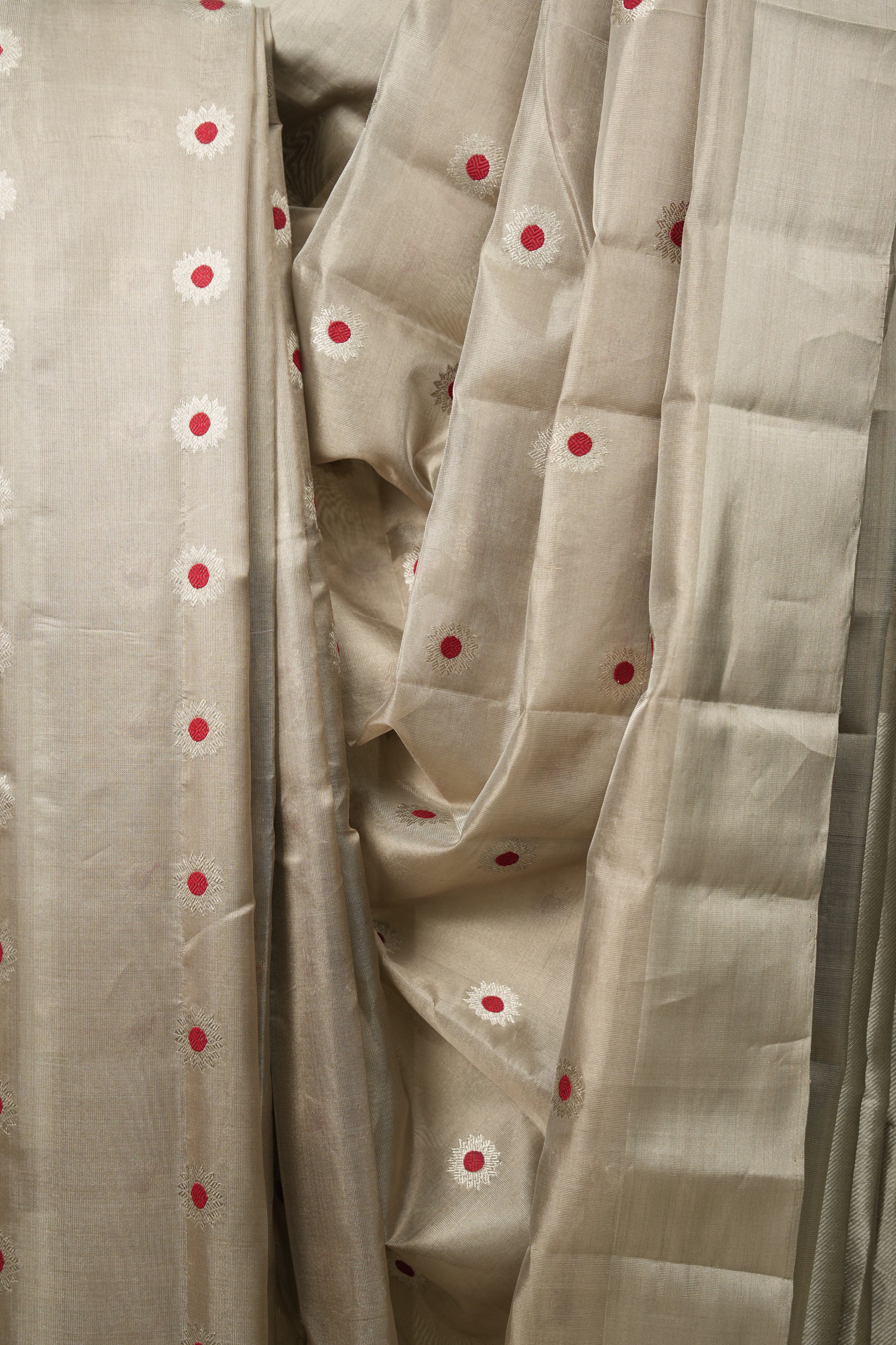 Sand Brown Chanderi Silk Saree - SRSBCSS533