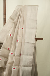Sand Brown Chanderi Silk Saree - SRSBCSS533