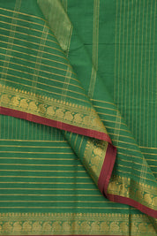 Green Kanchi Cotton Saree - SRGKCS1045