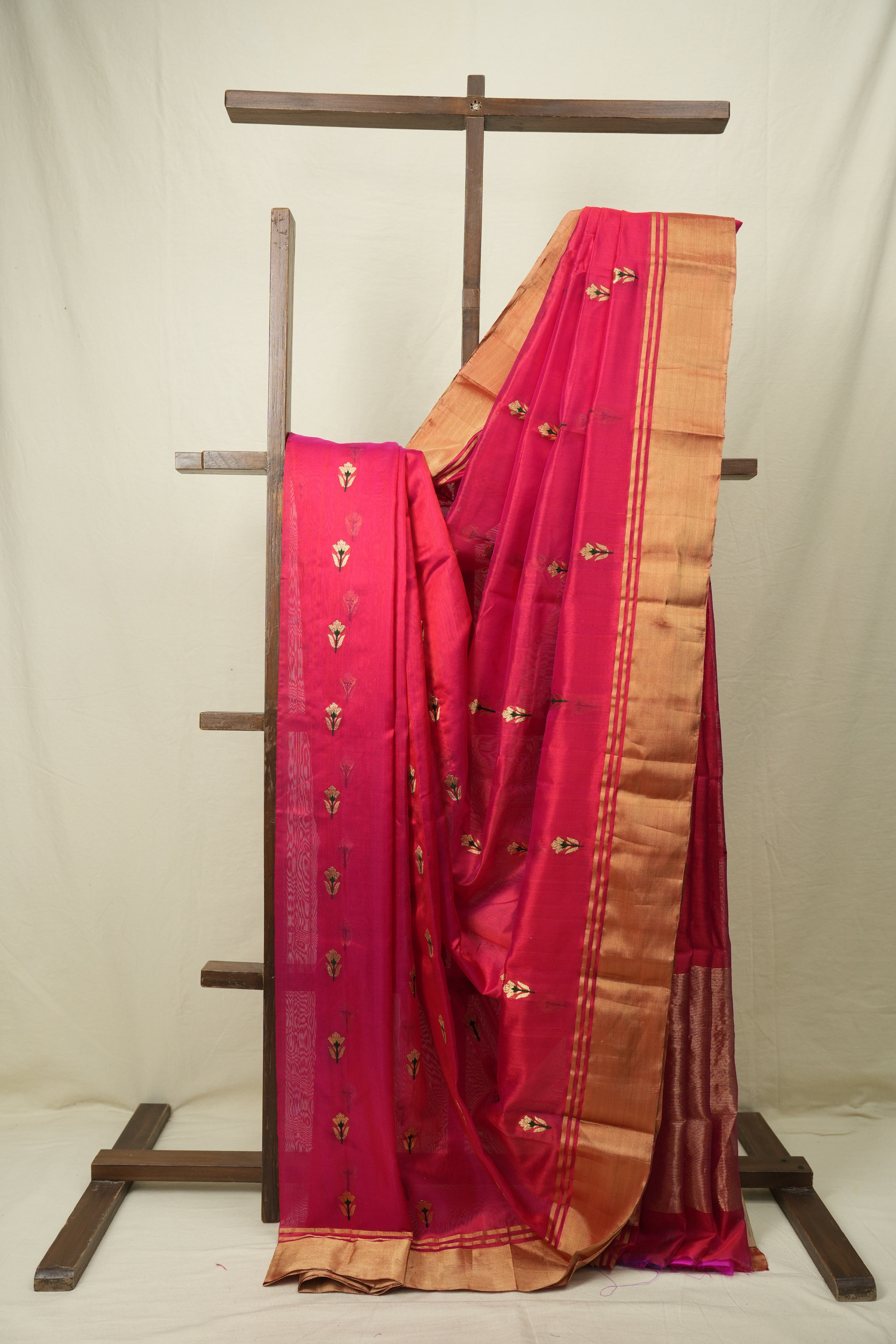 Pink Chanderi Silk Saree - SRPCSS541