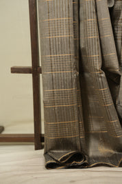 Grey Raw Silk Saree - SRGRSS1155