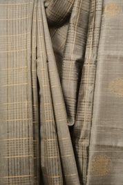 Grey Raw Silk Saree - SRGRSS1155