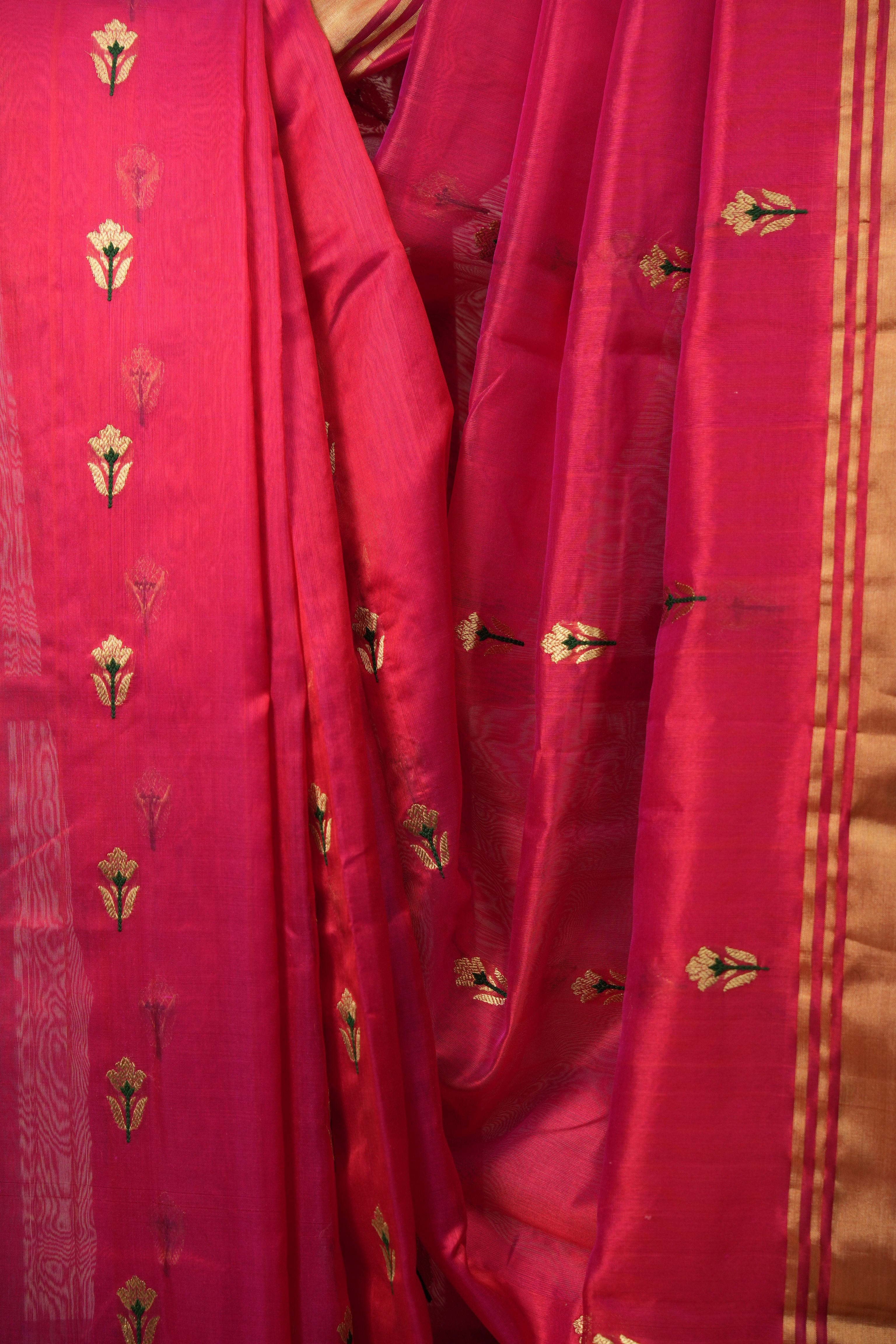Pink Chanderi Silk Saree - SRPCSS541