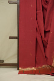 Red Cotton Paithani Saree - SRRCPS757