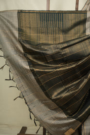 Grey Raw Silk Saree - SRGRSS1155