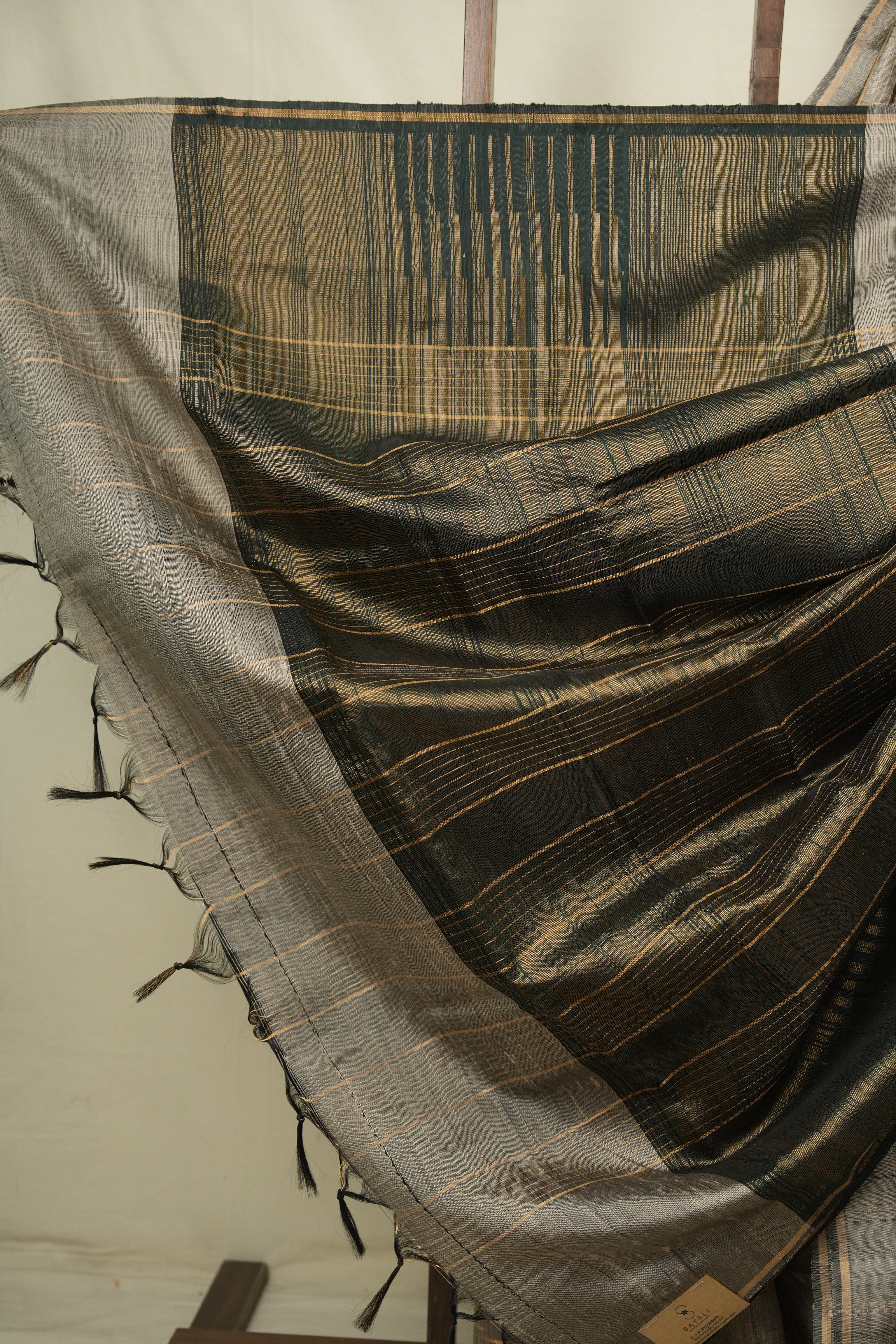 Grey Raw Silk Saree - SRGRSS1155