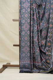 Grey Patan Patola Silk Saree - SRGPPSS535