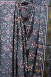 Grey Patan Patola Silk Saree - SRGPPSS535