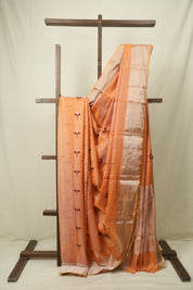 Orange Chanderi Silk Saree - SROCSS538