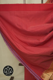 Red Cotton Paithani Saree - SRRCPS757