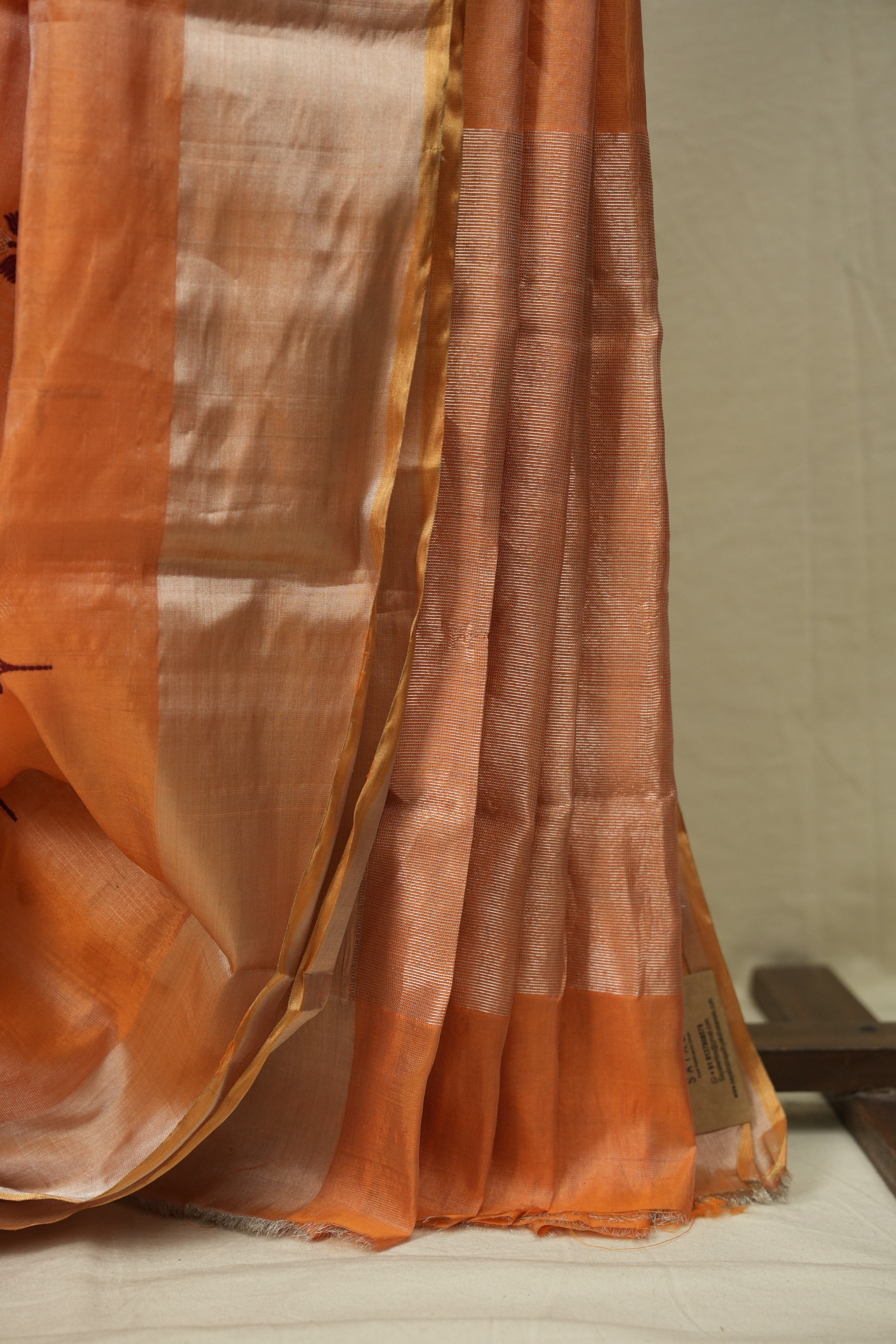 Orange Chanderi Silk Saree - SROCSS538