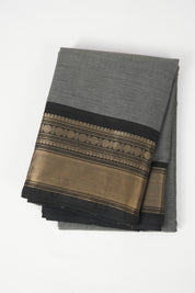 Grey Kanchi Cotton Saree - SRGKCS989