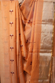 Orange Chanderi Silk Saree - SROCSS538