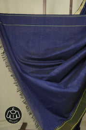 Navy Blue Cotton Paithani Saree - SRNBCPS758