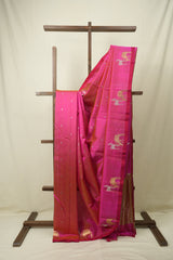 Dual Tone Pink Chanderi Silk Saree - SRDTPCSS543